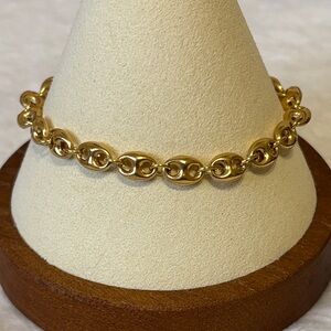 5 gram Puff Link Bracelet 18k Yellow Gold Filled